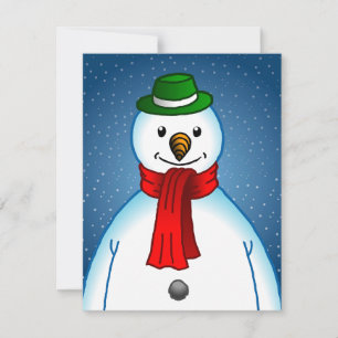 Merry Snowman Feestdagenkaart