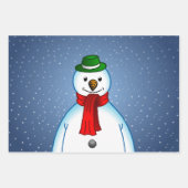 Merry Snowman Inpakpapier Vel (Voorkant)