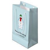Merry Snowman Klein Cadeauzakje (Voorkant Gekanteld)