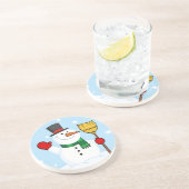 Merry Snowman Onderzetter (Zijkant)