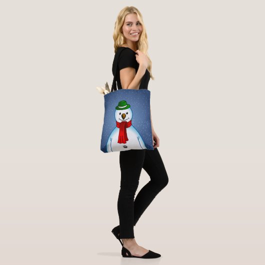 Merry Snowman Tote Bag (Op model)