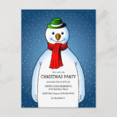 Merry Snowman Uitnodiging Briefkaart (Voorkant)