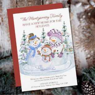 Merry Snowmen Nieuw Huis voor Feestdagen die zich  Aankondiging