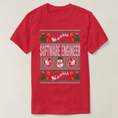 Merry Software Engineer job Ugly KerstSweater T-shirt (Design voorkant)