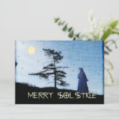 Merry Solstice Night Kaart (Staand voorkant)