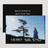 Merry Solstice Night Kaart (Voorkant / Achterkant)