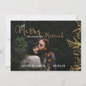 Merry Soon to be Married Christmas Bewaar de datum Save The Date (Voorkant)