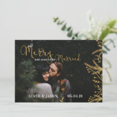 Merry Soon to be Married Christmas Bewaar de datum Save The Date (Staand voorkant)