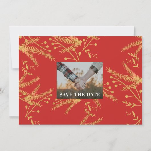 Merry Soon to be Married Christmas Bewaar de datum Save The Date (Achterkant)