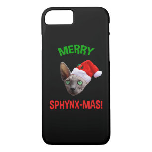 Merry Sphynx-Mas Funny Kerstsphynx Cat Lover iPhone 8/7 Hoesje