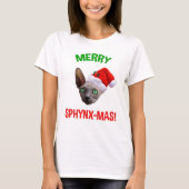 Merry Sphynx-Mas Funny Kerstsphynx Cat Lover T-shirt (Voorkant)