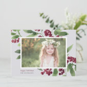 Merry Sprigs | Prettige feestdagen Foto Feestdagenkaart (Staand voorkant)
