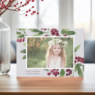 Merry Sprigs   Prettige feestdagen Foto Feestdagenkaart