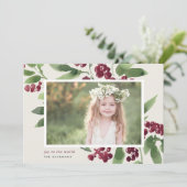 Merry Sprigs | Vakantieknopkaart Feestdagenkaart (Staand voorkant)