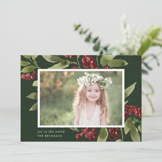 Merry Sprigs | Vakantieknopkaart Feestdagenkaart (Staand voorkant)