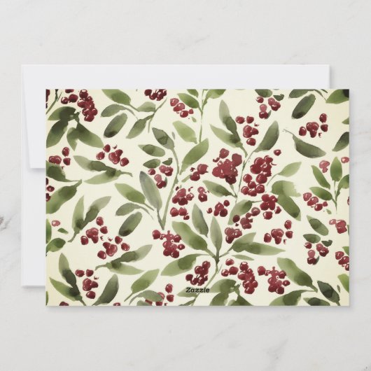 Merry Sprigs | Vakantieknopkaart Feestdagenkaart (Achterkant)