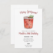 Merry Spritzmas Kerstfeest Uitnodigen Bedankkaart (Voorkant / Achterkant)