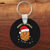 Merry Spudmas Funny Tato Santa Holiday Lights Chri Sleutelhanger (Voorkant)