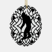 Merry Squatch-mas kerstmis Keramisch Ornament (Rechts)