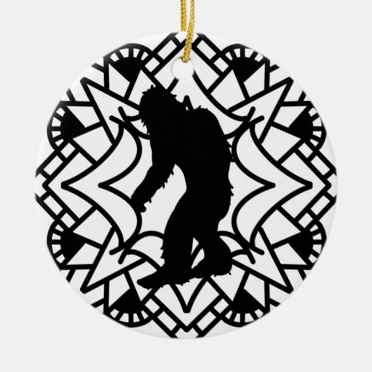 Merry Squatch-mas kerstmis Keramisch Ornament (Voorkant)