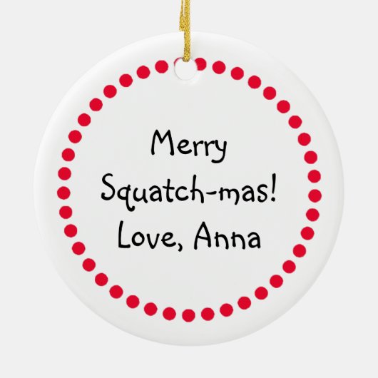 Merry Squatch-mas kerstmis Keramisch Ornament (Achterkant)