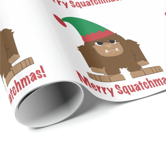 Merry Squatchmas! Cadeaupapier (Rol Hoek)