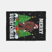 Merry Squatchmas Christmas Tree Santa Bigfoot Sasq Fleece Deken (Voorkant (Horizontaal))