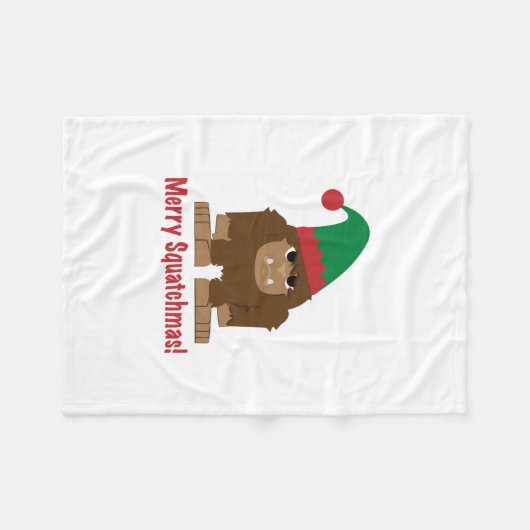 Merry Squatchmas! Fleece Deken (Voorkant (Horizontaal))