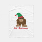 Merry Squatchmas! Fleece Deken (Voorkant)