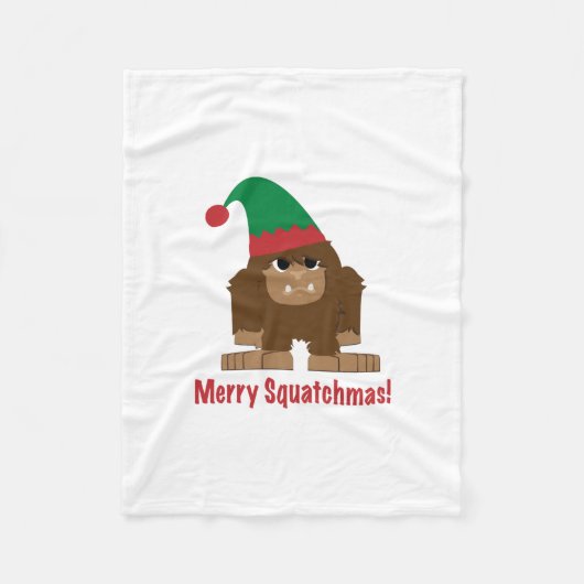 Merry Squatchmas! Fleece Deken (Voorkant)