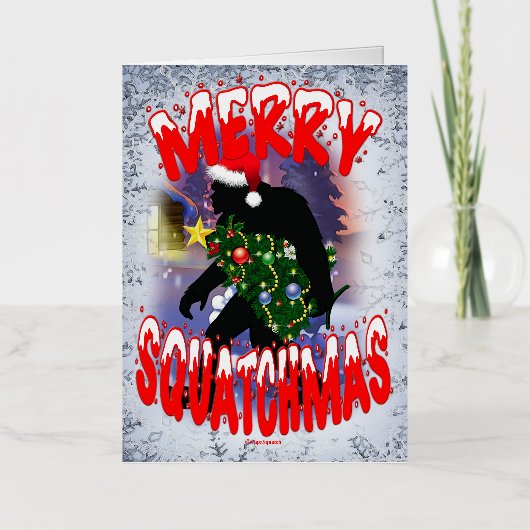 MERRY SQUATCHMAS FOLIE WENSKAART (Voorkant)
