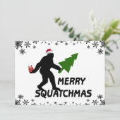 Merry Squatchmas Kaart (Staand voorkant)