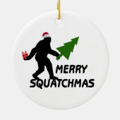 Merry Squatchmas Keramisch Ornament (Achterkant)