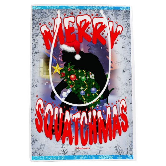 MERRY SQUATCHMAS MEDIUM CADEAUZAKJE (Voorkant)