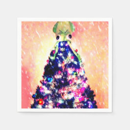 Merry Squid-mas Squid Kerstboom Papier Servet