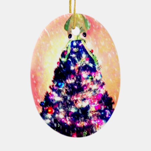 Merry Squid mas Squid Kerstmis Ornament (Achterkant)