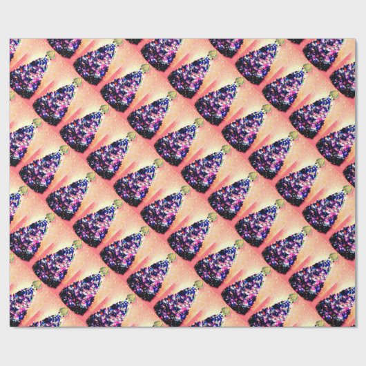 Merry Squidmas Funny Squid & Tree Holiday Wrap Cadeaupapier (Vlak)