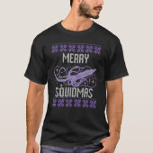 Merry Squidmas Ugly Sweater Style T-shirt (Voorkant)