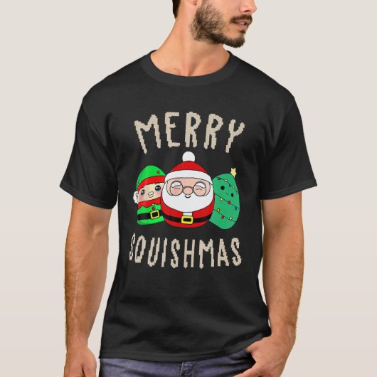 Merry Squishmas Cute Squishmallow Ugly Sweater Fam T-shirt (Voorkant)