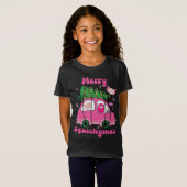 Merry Squishymas Roze Auto T-shirt (Voorkant volledig)