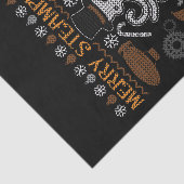 Merry Steampunk Kerstmis Octopus Hat Gears Tissuepapier (Detail)