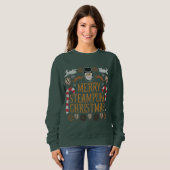 Merry Steampunk Kerstmis Ugly Sweatshirt (Voorkant volledig)