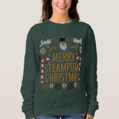 Merry Steampunk Kerstmis Ugly Sweatshirt (Voorkant)