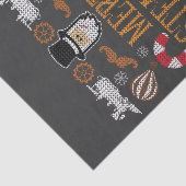 Merry Steampunk Kerstmis Ugly Xmas Tissuepapier (Detail)