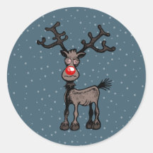 Merry Stressmas met Rudolph the Reindeer Sticker