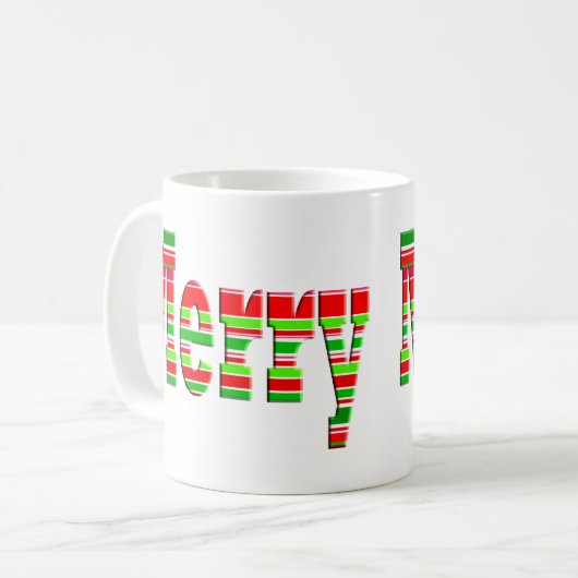 Merry Stripe MERRY mok (Voorkant links)