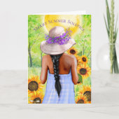 Merry Summer Solstice Litha Wiccan Sabbat Feestdagen Kaart (Voorkant)