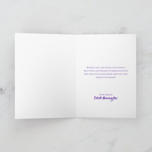 Merry Summer Solstice Litha Wiccan Sabbat Feestdagen Kaart (Binnen)