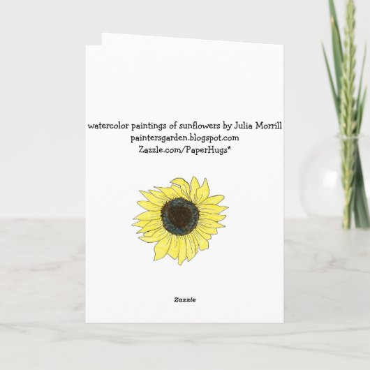 Merry Sunflower Wat voor Kaart ook (Achterkant)