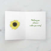 Merry Sunflower Wat voor Kaart ook (Binnen)